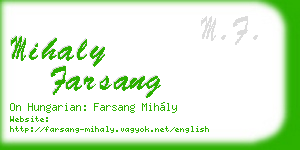 mihaly farsang business card