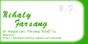 mihaly farsang business card